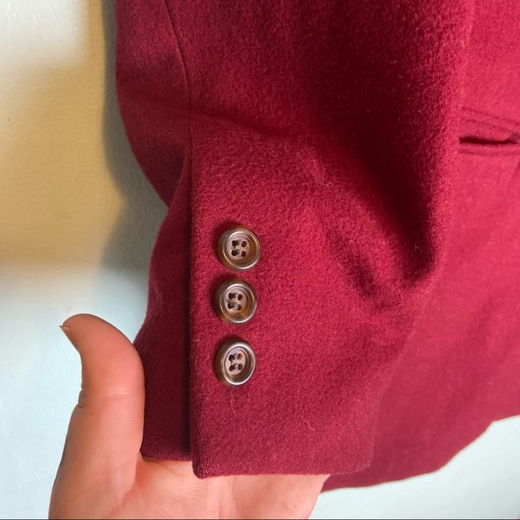 LL Bean Vintage Red Wool Blazer - Picture 5 of 6
